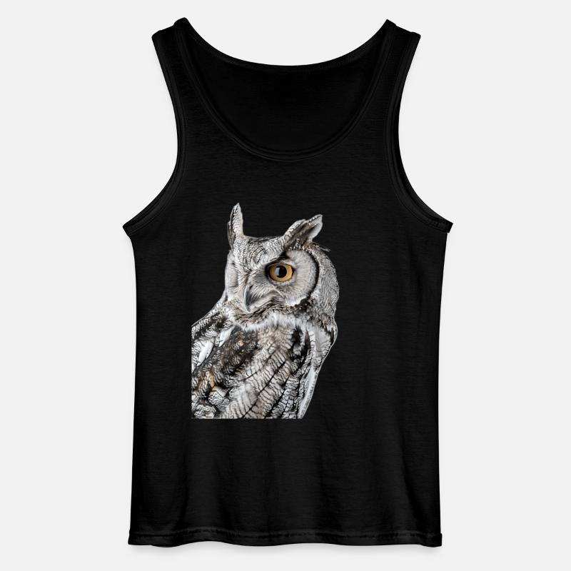 Eule - Gildan Männer Tank Top - Schwarz