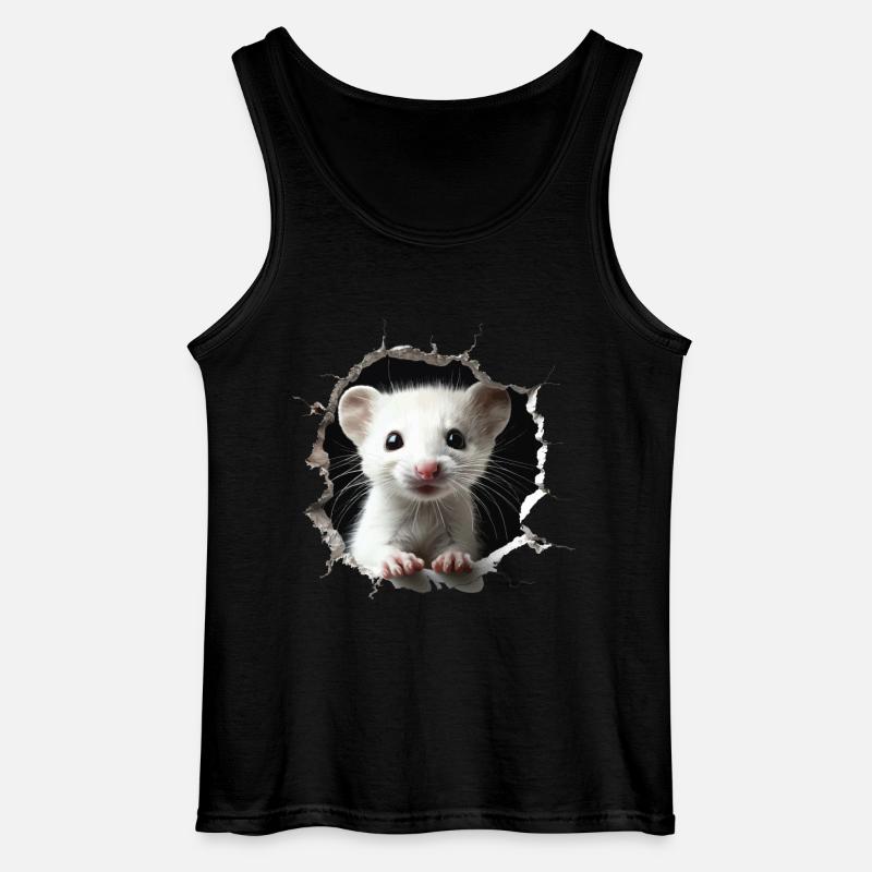 Hermelin - Gildan Männer Tank Top - Schwarz