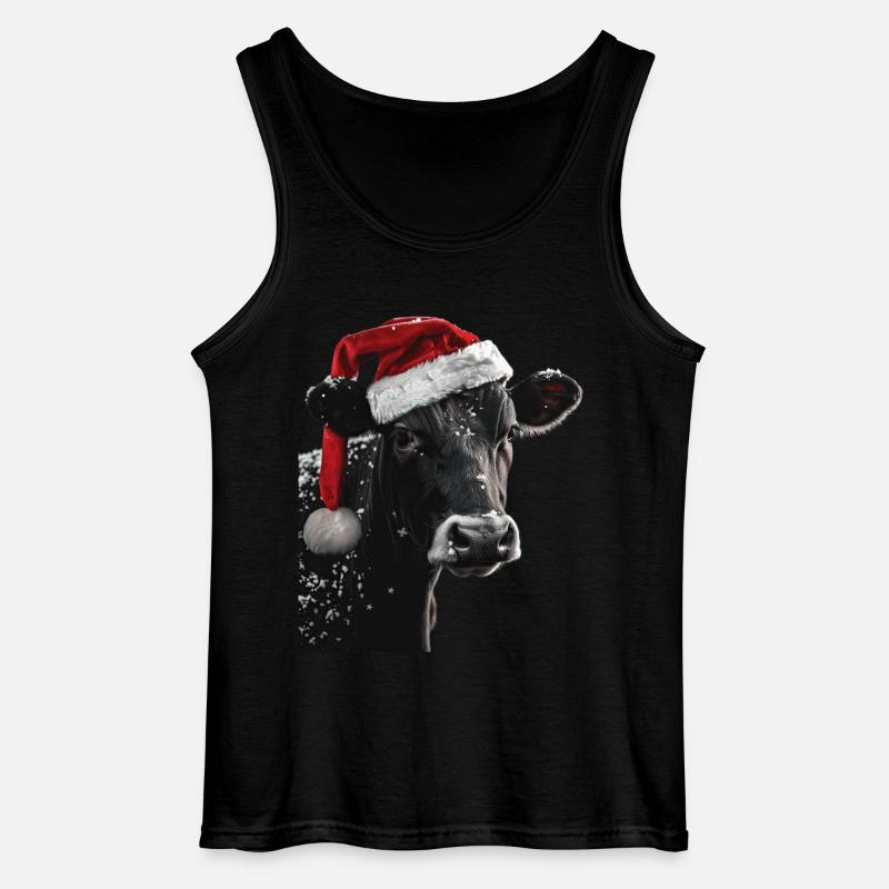 Kuh - Gildan Männer Tank Top - Schwarz