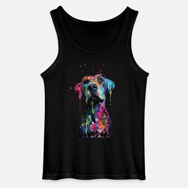 Hund - Gildan Männer Tank Top - Schwarz