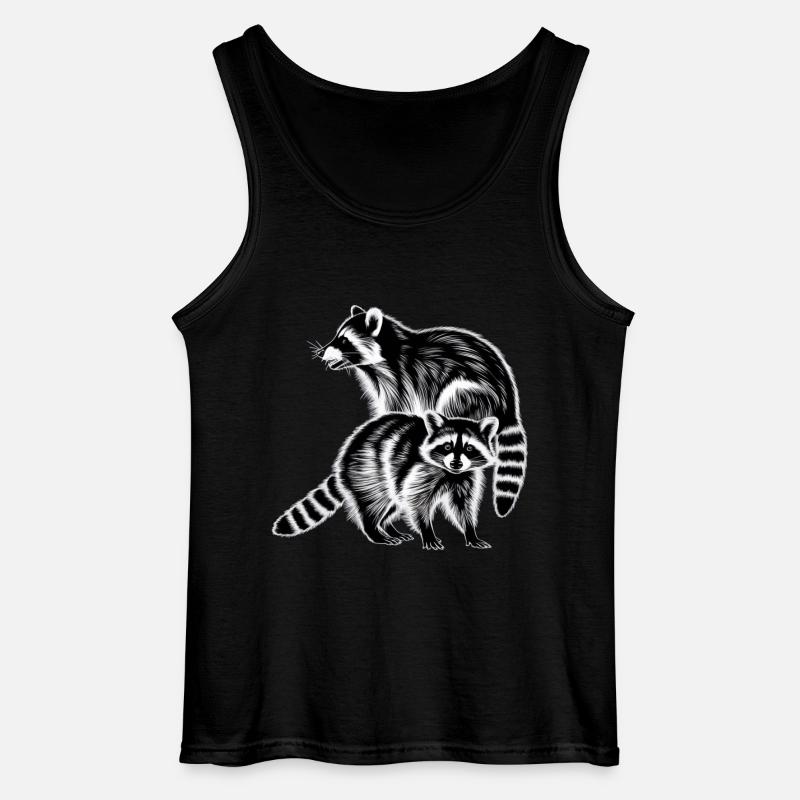 Waschbär - Gildan Männer Tank Top - Schwarz