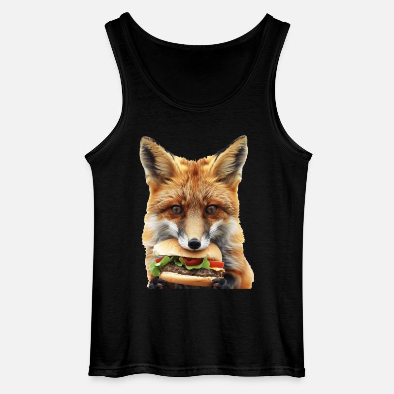 Fuchs - Gildan Männer Tank Top - Schwarz