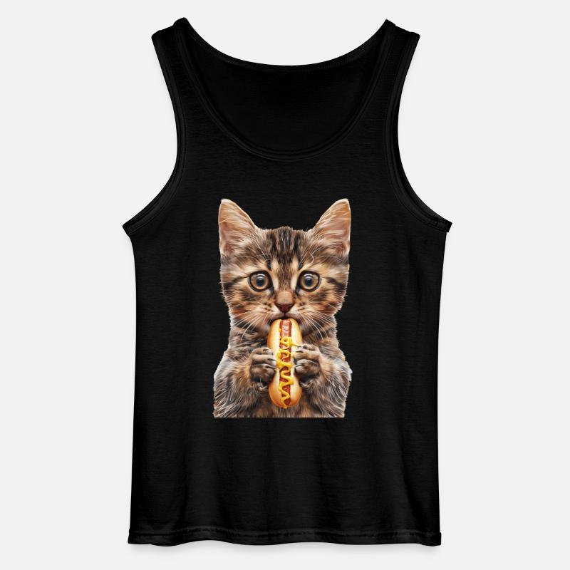 Katze - Gildan Männer Tank Top - Schwarz