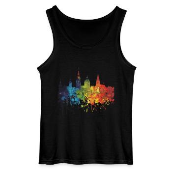 Sittard Geleen - Gildan Men’s Tank Top - black - Front - AI Model Male 185 dark (185cm)