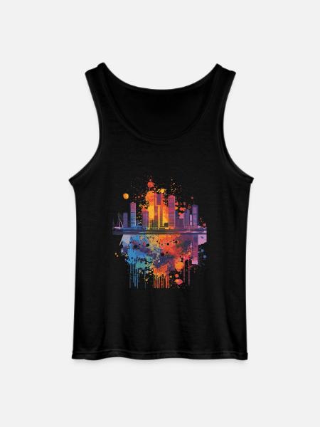 Rotterdam - Gildan Men’s Tank Top - black