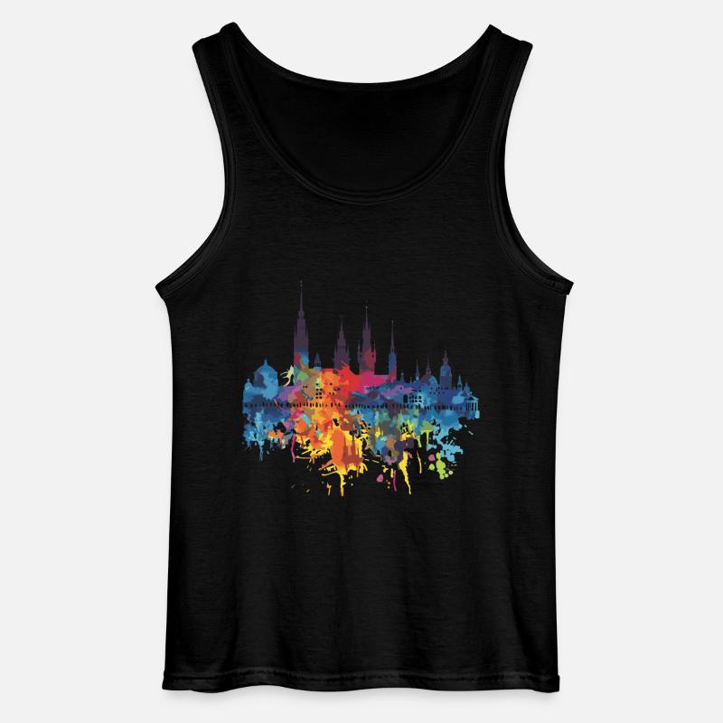 Stettin - Gildan Männer Tank Top - Schwarz