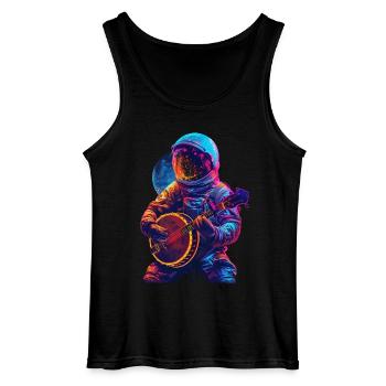 Banjo astronaute - Débardeur Gildan Homme - noir - Devant - AI Model Male 185 dark (185cm)