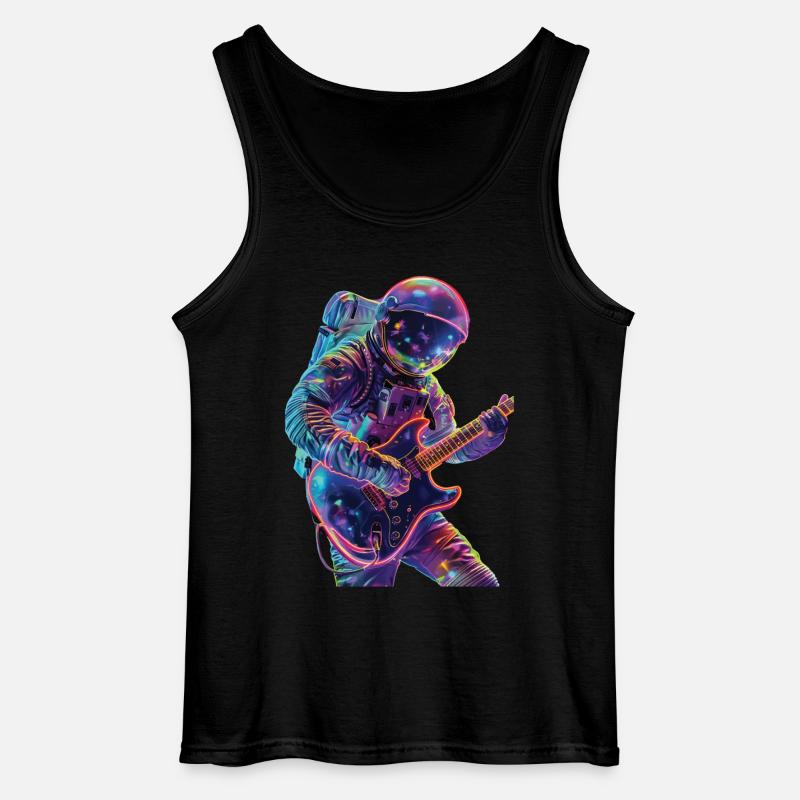 Astronaut Gitarre - Gildan Männer Tank Top - Schwarz