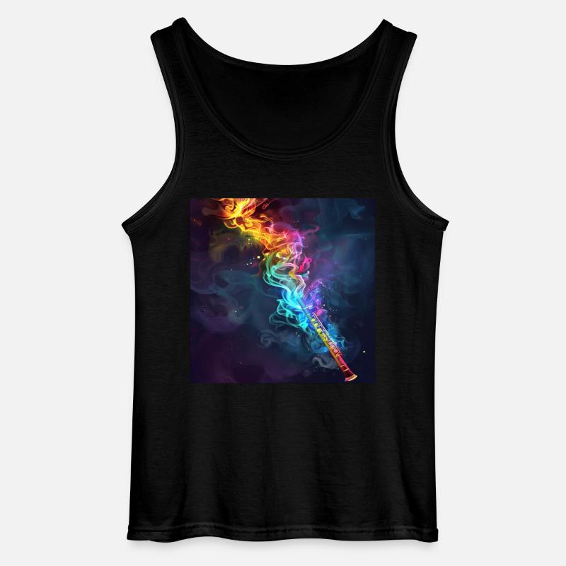 Querflöte - Gildan Männer Tank Top - Schwarz