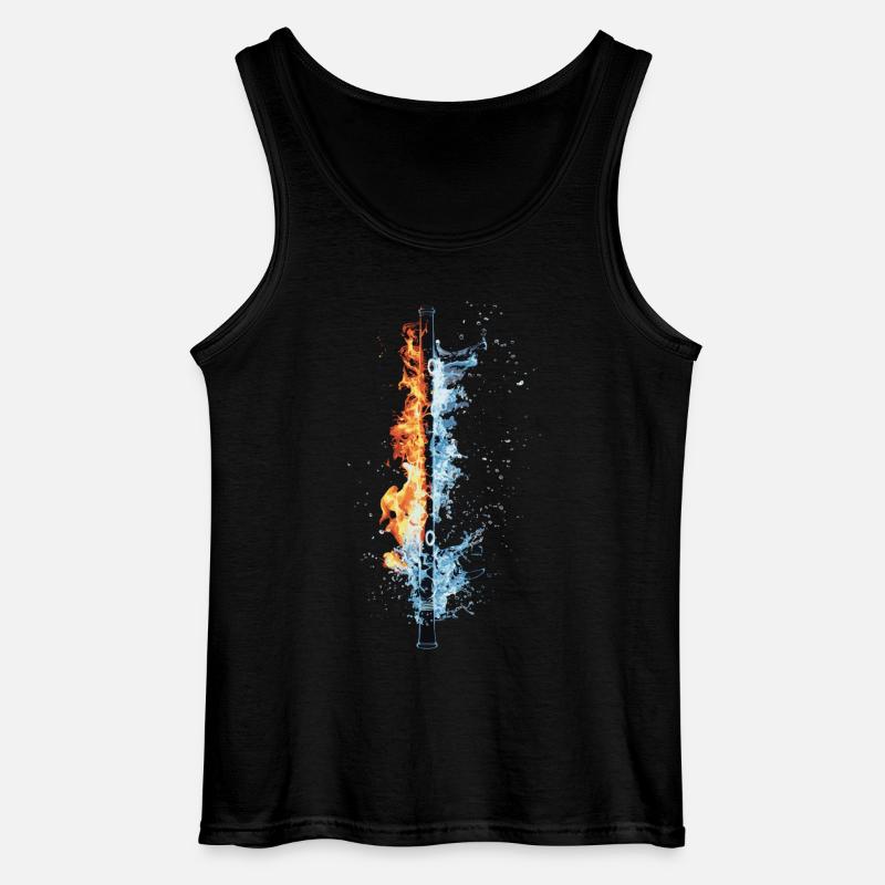 Querflöte - Gildan Männer Tank Top - Schwarz