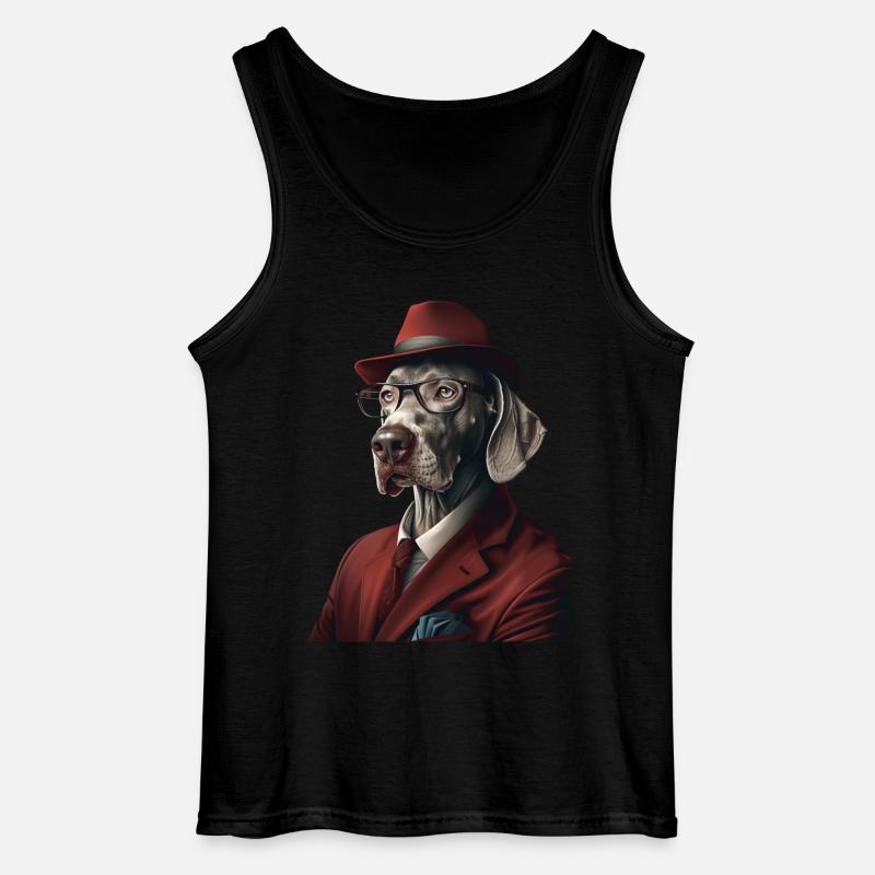 Weimaraner - Gildan Männer Tank Top - Schwarz