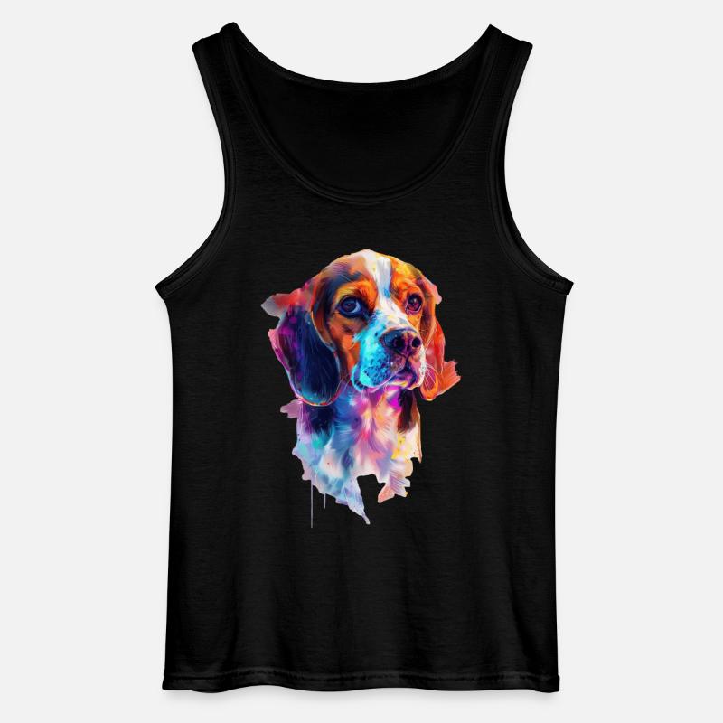 Beagle - Gildan Männer Tank Top - Schwarz