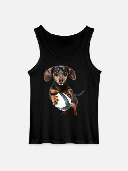 Dackel - Gildan Männer Tank Top - Schwarz