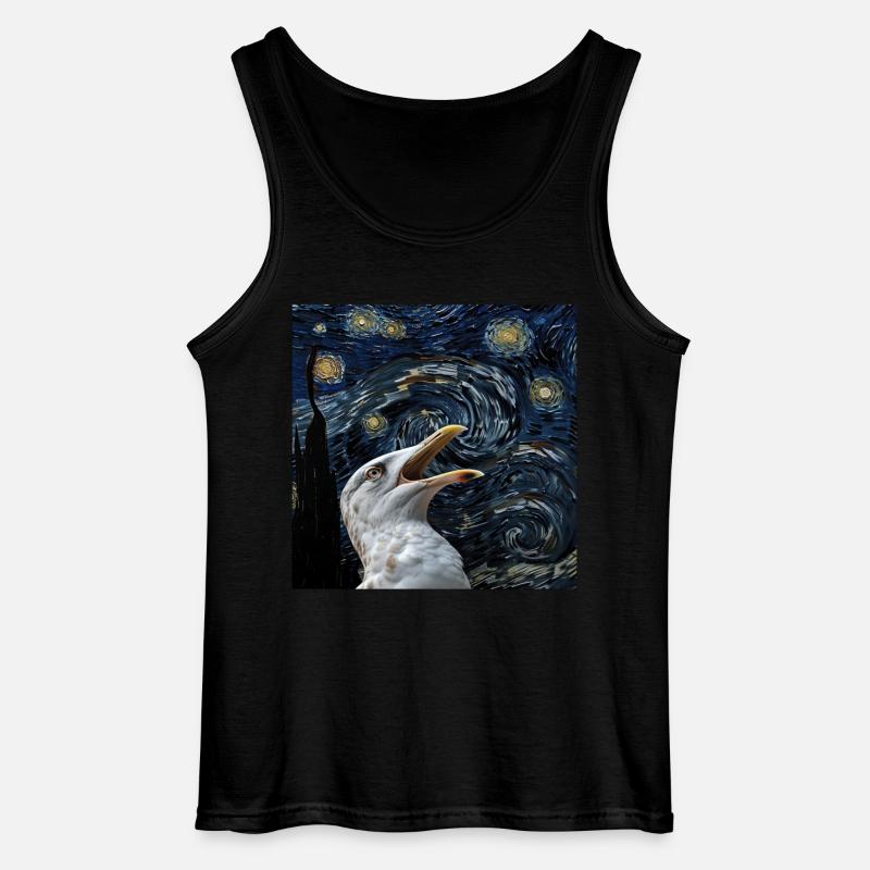 Möwe - Gildan Männer Tank Top - Schwarz