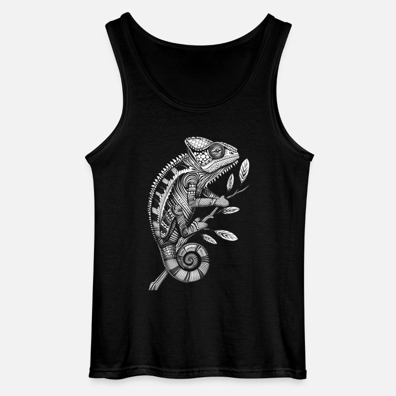 Chamäleon - Gildan Männer Tank Top - Schwarz