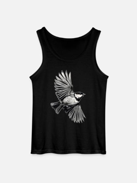 Meise - Gildan Männer Tank Top - Schwarz