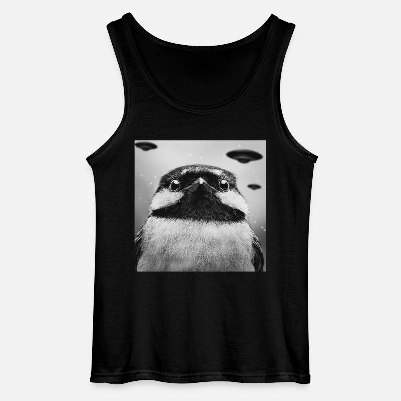 Meise - Gildan Männer Tank Top - Schwarz