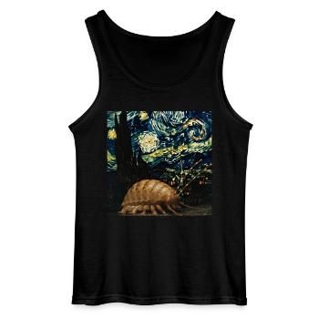 Assel - Gildan Männer Tank Top - Schwarz - Vorne - AI Model Male 185 dark (185cm)