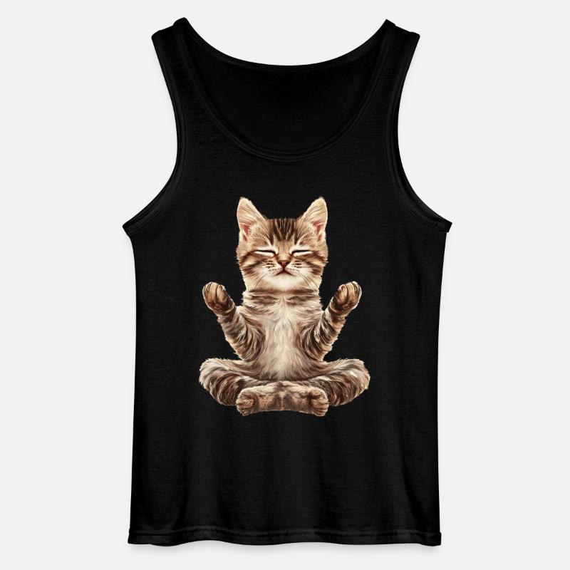 Katze - Gildan Männer Tank Top - Schwarz