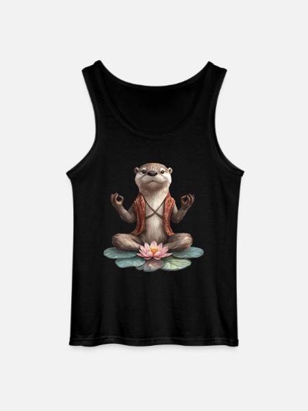 Otter - Gildan Männer Tank Top - Schwarz