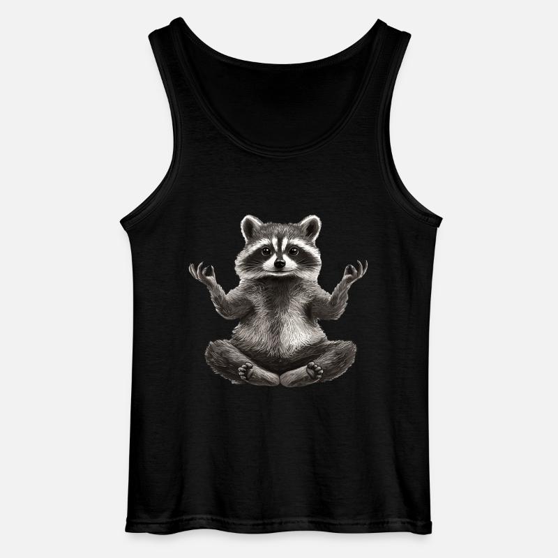 Waschbär - Gildan Männer Tank Top - Schwarz