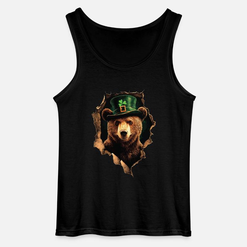 St. Patrick's Bär - Gildan Männer Tank Top - Schwarz