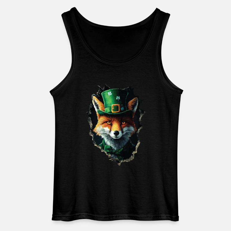 St. Patrick Fuchs - Gildan Männer Tank Top - Schwarz