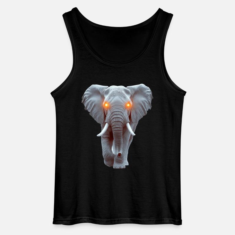 Elefant - Gildan Männer Tank Top - Schwarz