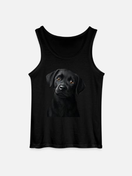 Schwarzer Labrador - Gildan Männer Tank Top - Schwarz