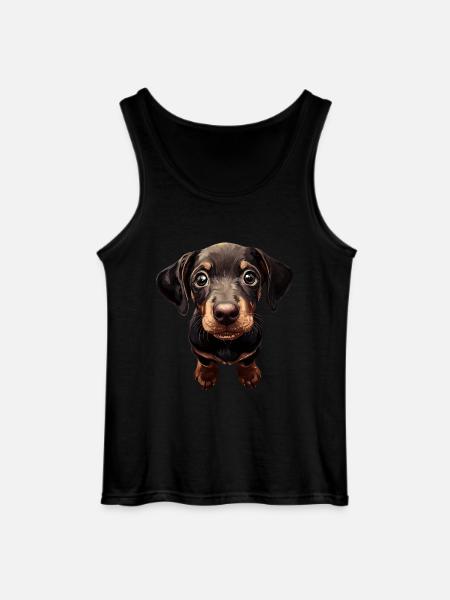 Dobermann - Gildan Männer Tank Top - Schwarz
