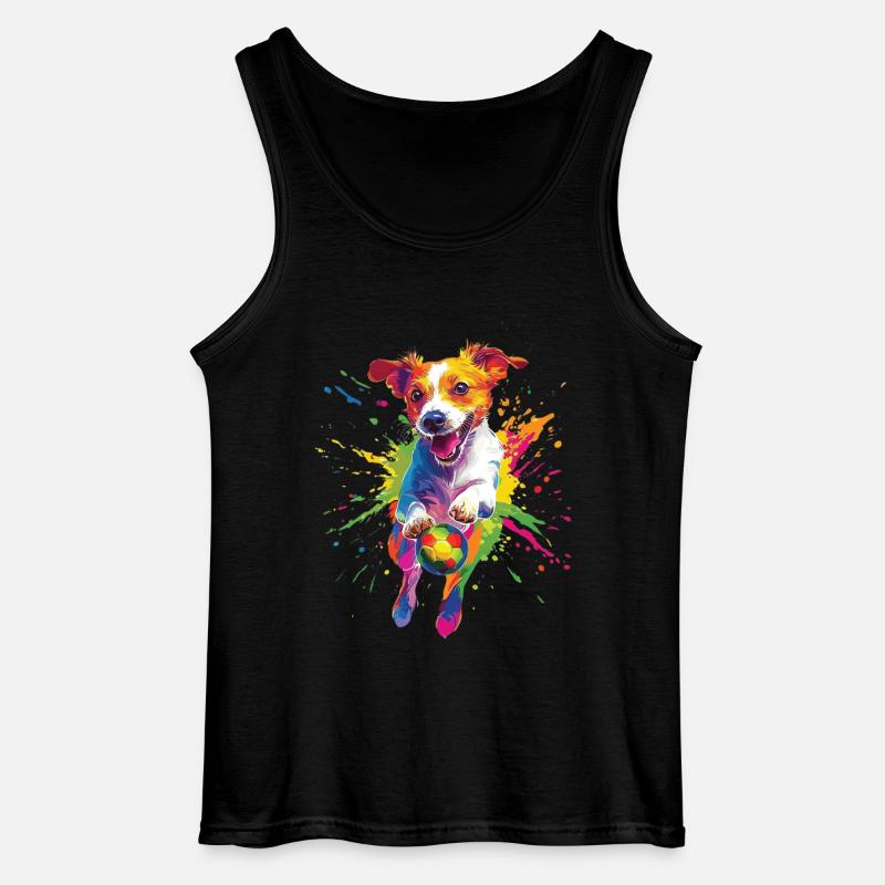Jack Russell Terrier - Gildan Männer Tank Top - Schwarz
