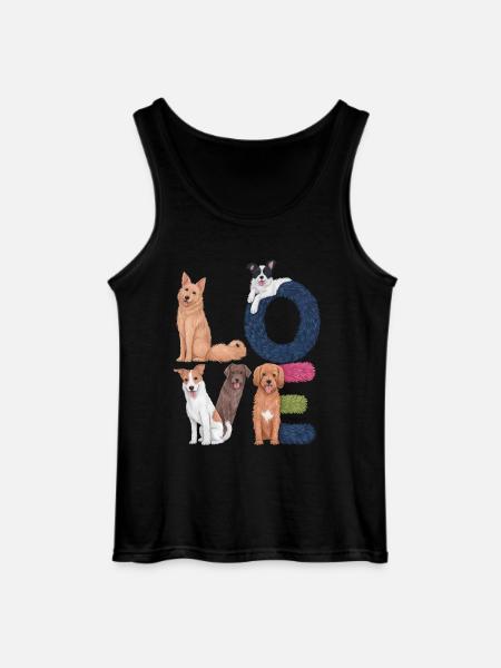 Liebe Hunde - Gildan Männer Tank Top - Schwarz