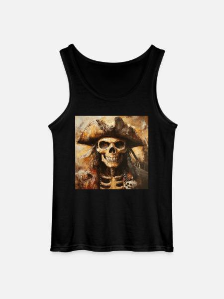 Piratenskelett - Gildan Männer Tank Top - Schwarz