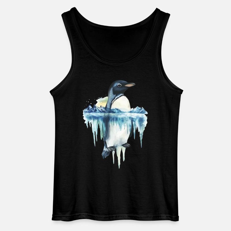Pinguin - Gildan Männer Tank Top - Schwarz