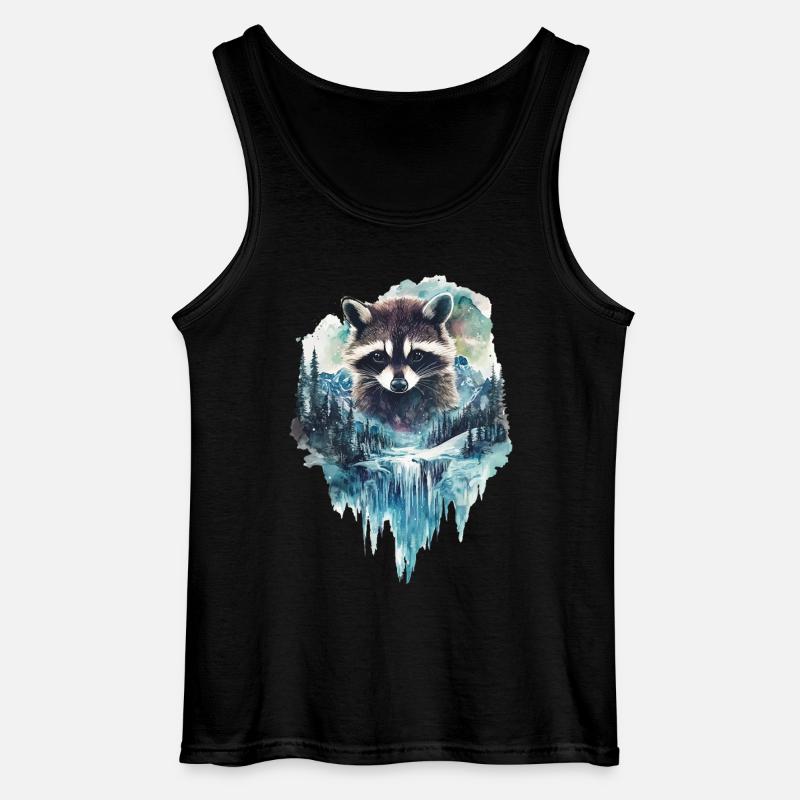 Waschbär - Gildan Männer Tank Top - Schwarz