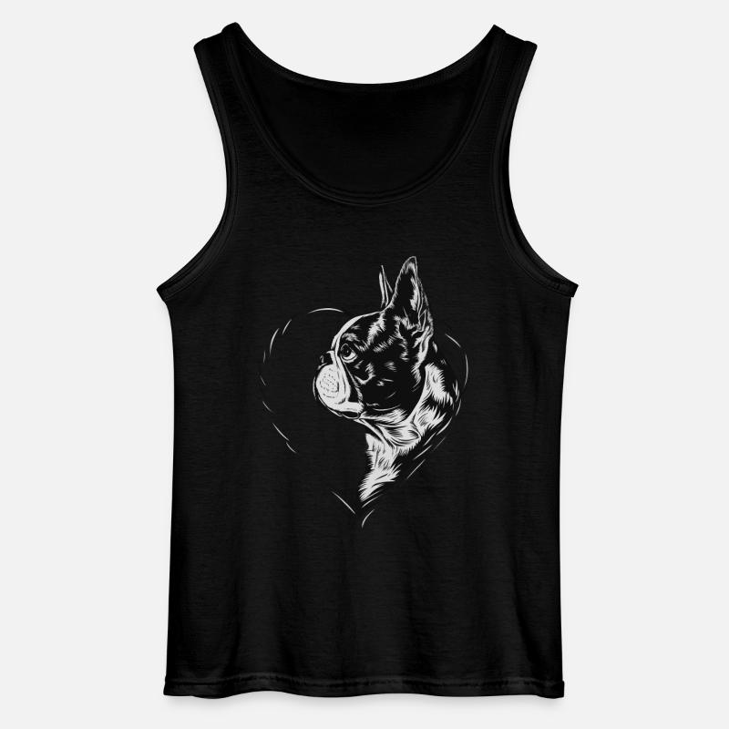 Boston Terrier - Gildan Männer Tank Top - Schwarz