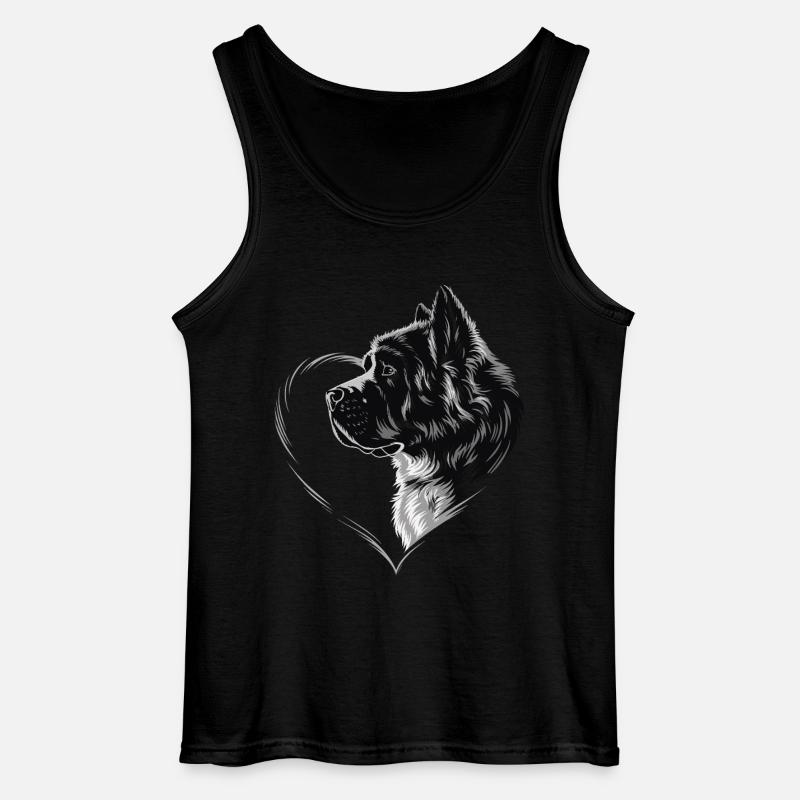 Bernhardiner - Gildan Männer Tank Top - Schwarz