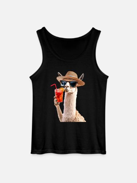 Lama - Gildan Männer Tank Top - Schwarz
