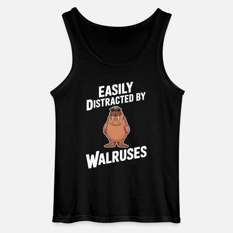 Walross - Gildan Männer Tank Top - Schwarz