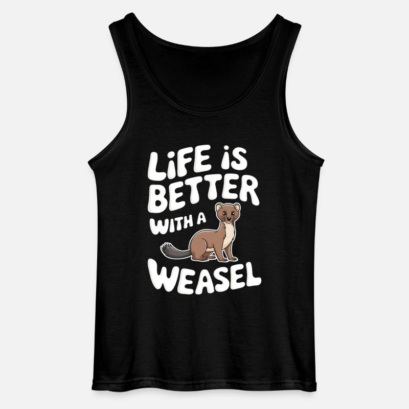 Wiesel - Gildan Männer Tank Top - Schwarz