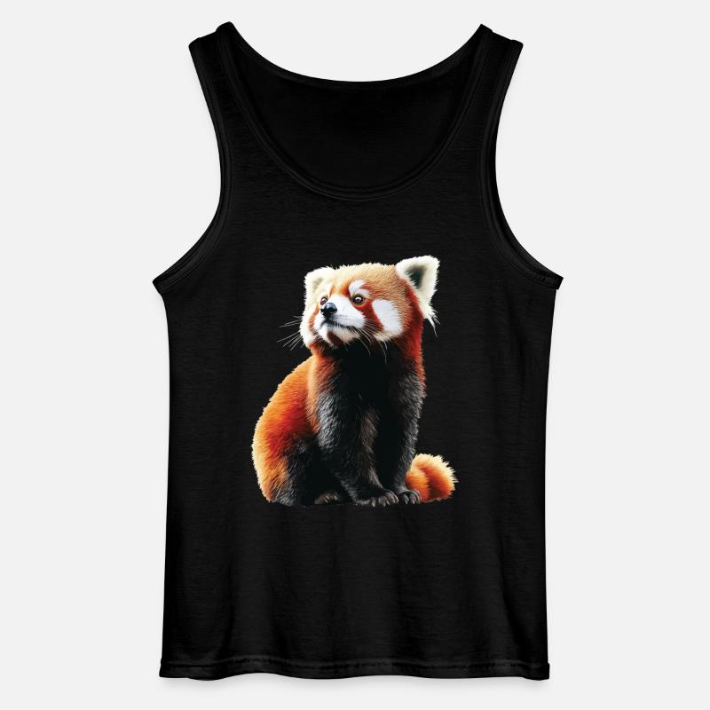 Roter Panda - Gildan Männer Tank Top - Schwarz