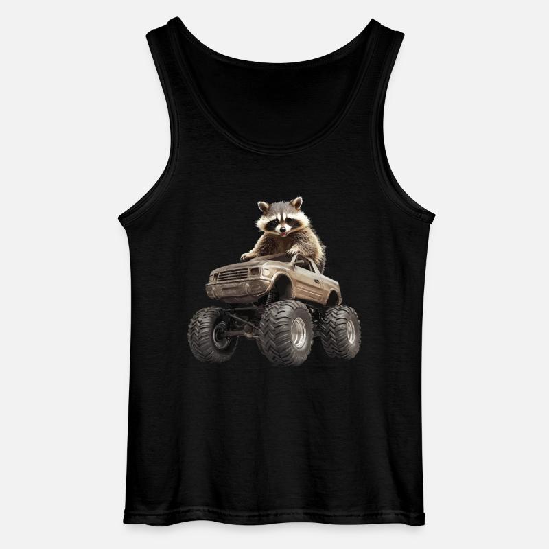 Waschbär - Gildan Männer Tank Top - Schwarz