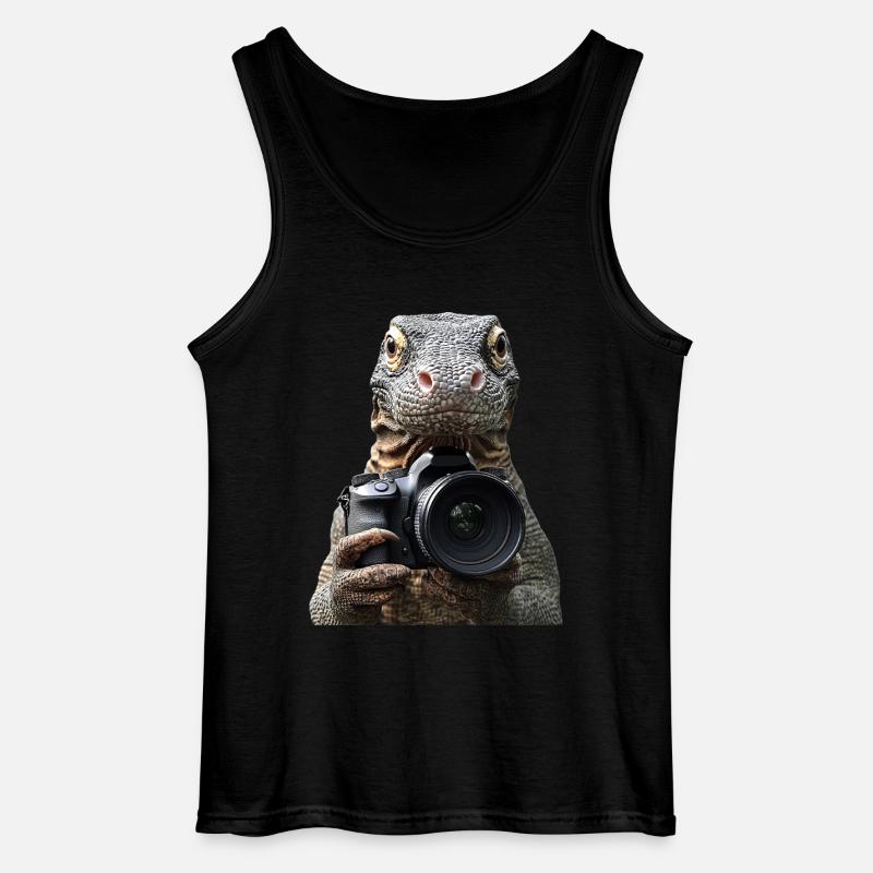 Komodowaran - Gildan Männer Tank Top - Schwarz