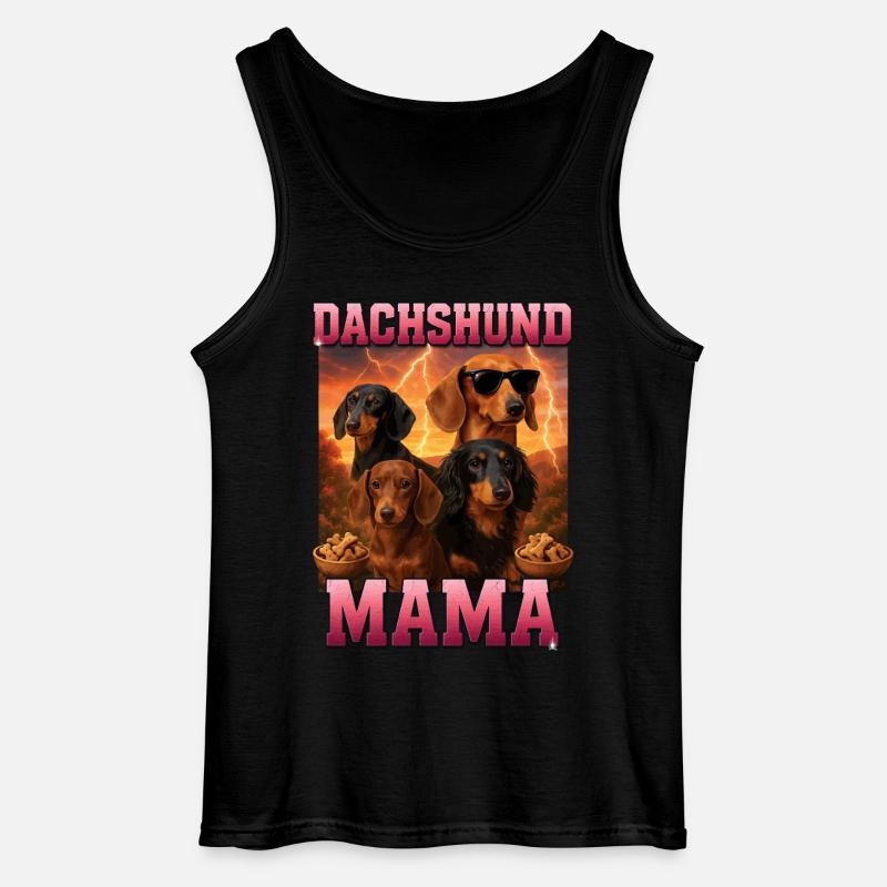 Dackel - Gildan Männer Tank Top - Schwarz