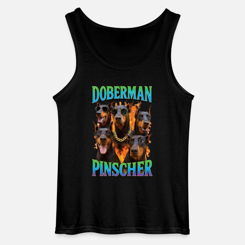 Dobermann - Gildan Männer Tank Top - Schwarz