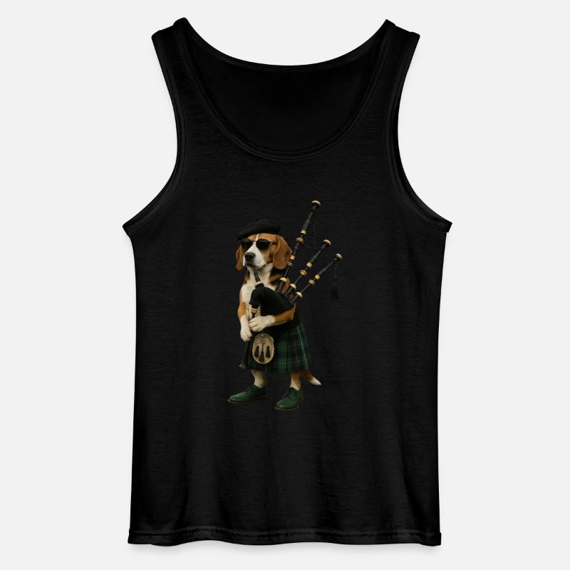 Beagle Dudelsack - Gildan Männer Tank Top - Schwarz