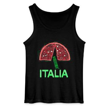 Italia Pizza Pisa - Gildan Männer Tank Top - Schwarz - Vorne - AI Model Male 185 dark (185cm)