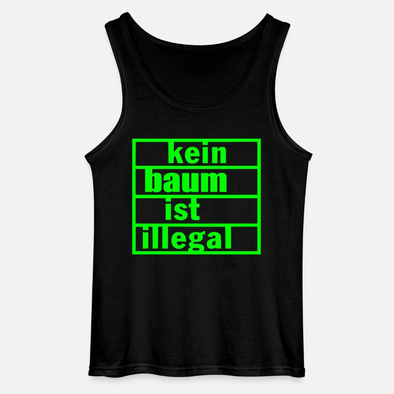 Kein baum ist illegal - Gildan Männer Tank Top - Schwarz