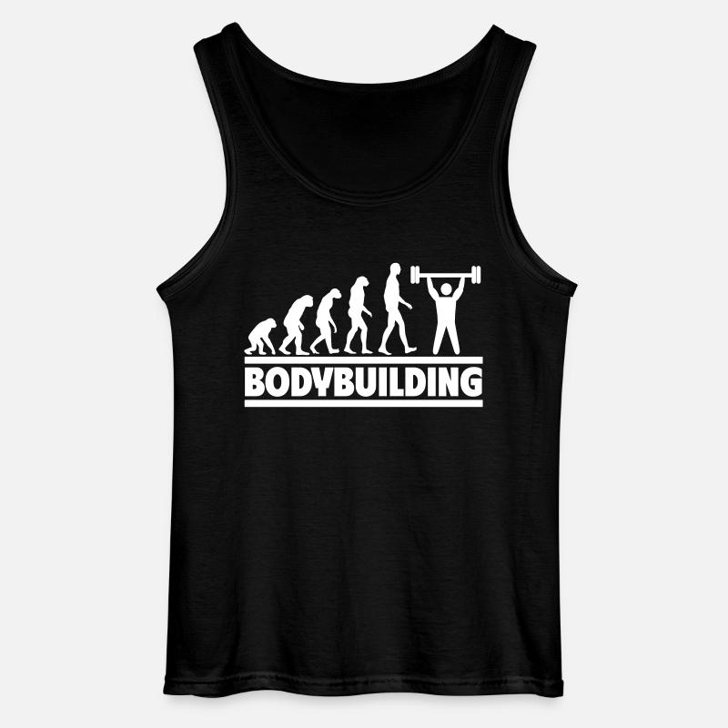 Bodybuilding Evolution - Gildan Men’s Tank Top - black