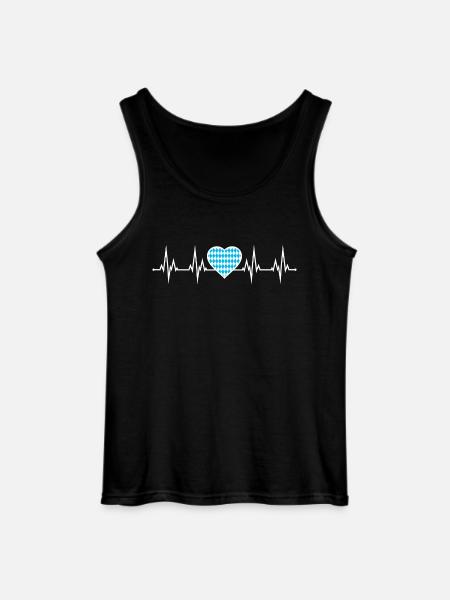Bavaria Heartbeat ECG - Gildan Men’s Tank Top - black
